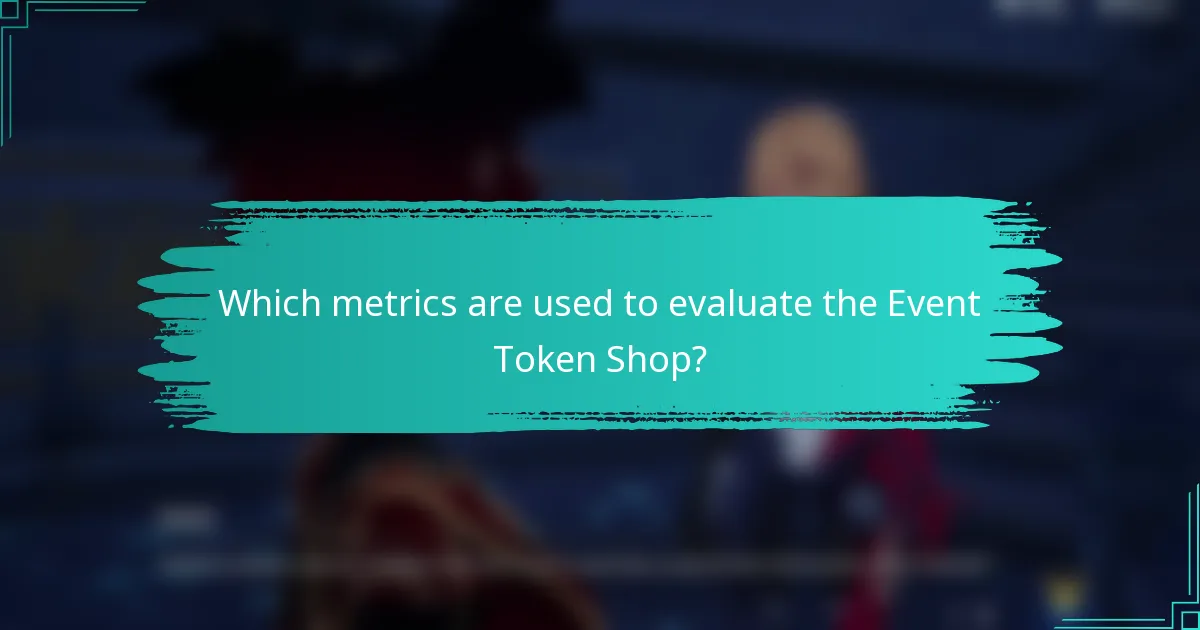 Which metrics are used to evaluate the Event Token Shop?